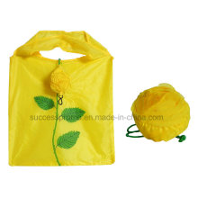 Rose Shaped Polyester Foldable Shopping Bag